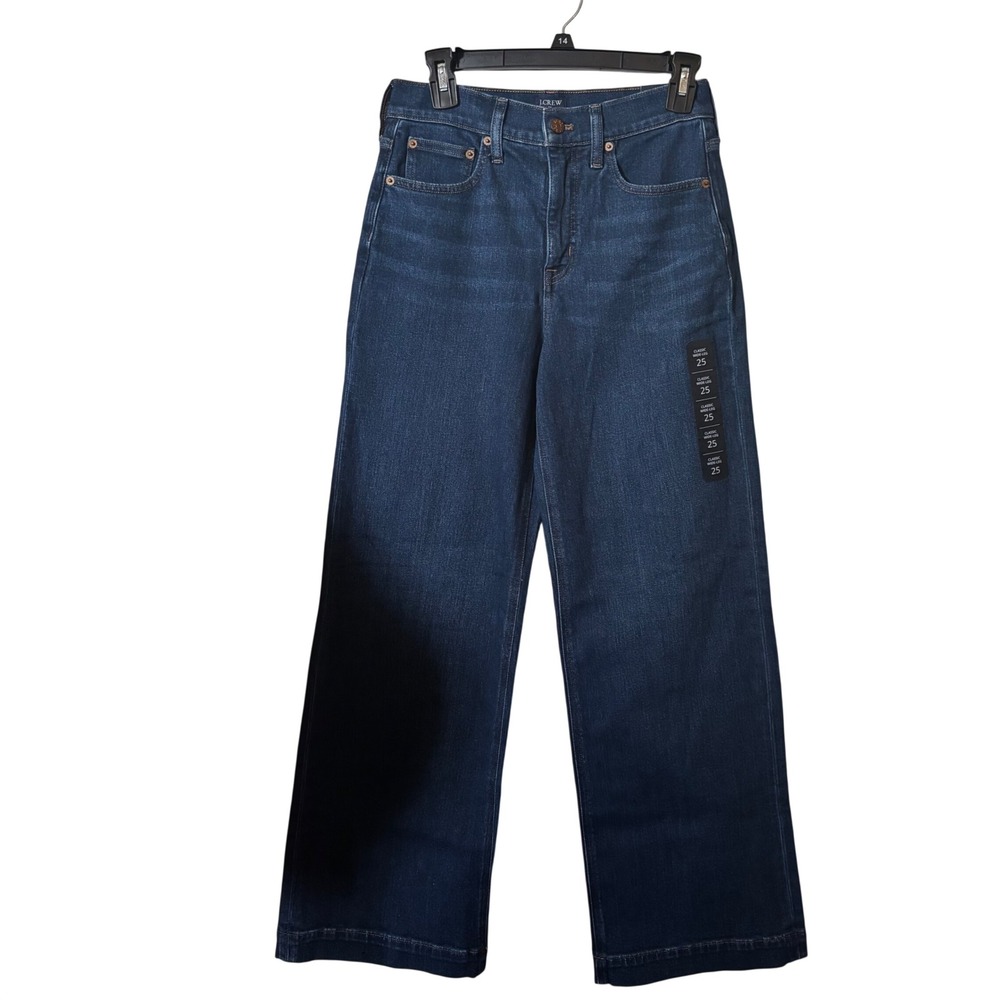 J.Crew Women's Classic Wide Leg Jeans Size 25 NWT All Day Stretch Denim